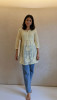 Lemon Yellow Mul Chanderi Chikankari Short Top