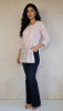 Pink Muslin Chikankari Short Top