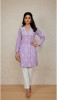 Lavender Cotton Chikankari Short Top