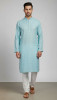 Sea Green Rayon Hakoba Kurta