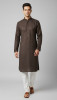 Bottle Green  Rayon Hakoba Kurta