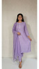 Lavender Muslin Chikankari Kurta, Dupatta &amp; Pant  Set
