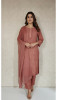 Maroon Muslin Chikankari Kurta, Dupatta &amp; Pant Set