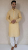 Peach Cotton Chikankari Kurta