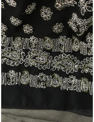 Chhangamal Hand Embroidered Black Colour Georgette Chikankari Saree
