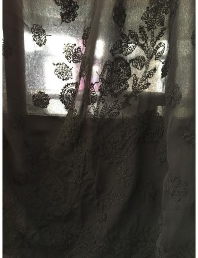 Chhangamal Hand Embroidered Black Colour Georgette Chikankari Saree