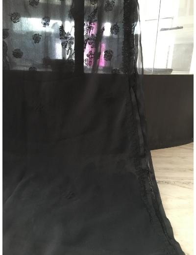 Chhangamal Hand Embroidered Black Colour Georgette Chikankari Saree