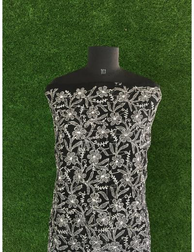 Chhangamal Hand Embroidered Black Colour Georgette Chikankari Suit Piece