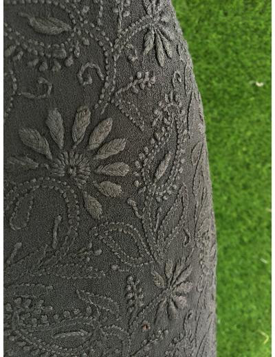 Chhangamal Hand Embroidered Black Colour Pure Georgette Chikankari Kurta Dupatta Piece
