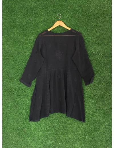 Chhangamal Hand Embroidered Black Colour Pure Georgette Chikankari Top