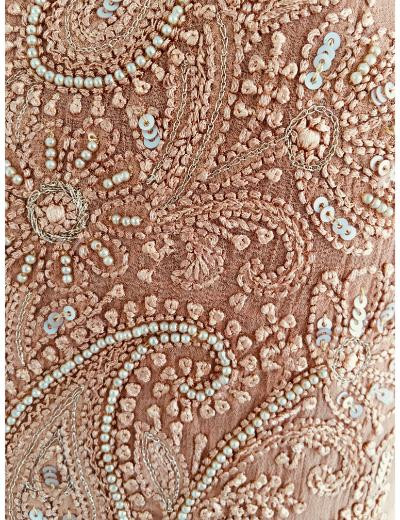 Chhangamal Hand Embroidered Brown Colour Pure Georgette Chikankari Kurta Dupatta Piece