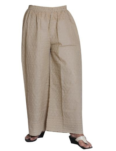 Chhangamal Hand Embroidered Cotton Chikankari Bottom