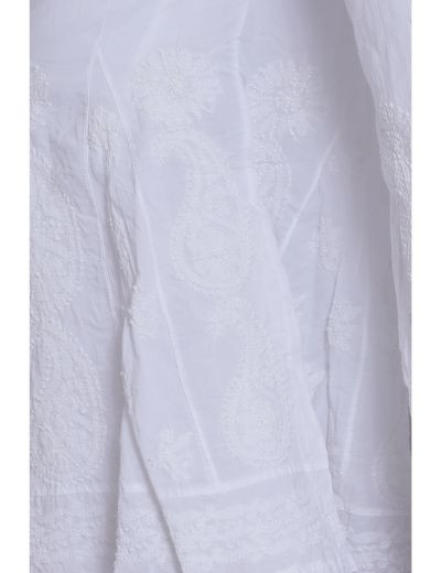Chhangamal Hand Embroidered Cotton Chikankari Garara