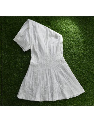 Chhangamal Hand Embroidered Cotton Chikankari Garara