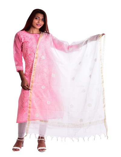Chhangamal Hand Embroidered Cotton Chikankari Kurti 0523