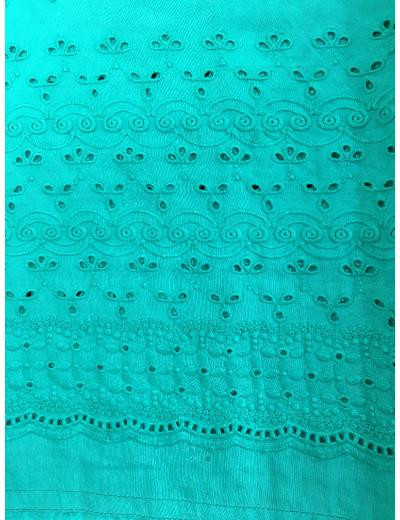 Chhangamal Hand Embroidered Dark Green Colour Cotton Chikankari Kurti