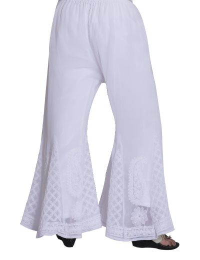 Chhangamal Hand Embroidered Georgette Chikankari Bottom