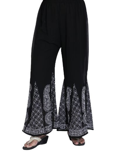 Chhangamal Hand Embroidered Georgette Chikankari Bottom