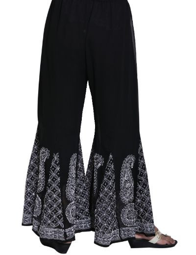 Chhangamal Hand Embroidered Georgette Chikankari Bottom