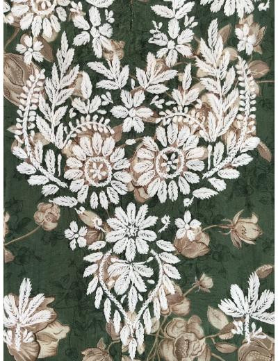 Chhangamal Hand Embroidered Green Colour Mul Cotton Chikankari Kurti