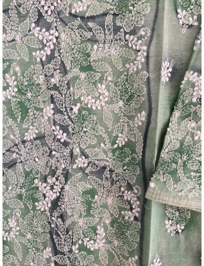 Chhangamal Hand Embroidered Grey Colour Cotton Chikankari Kurti
