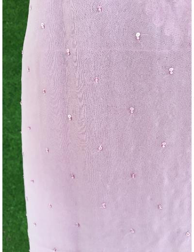 Chhangamal Hand Embroidered Lavender Colour Pure Georgette Chikankari Kurta  Piece