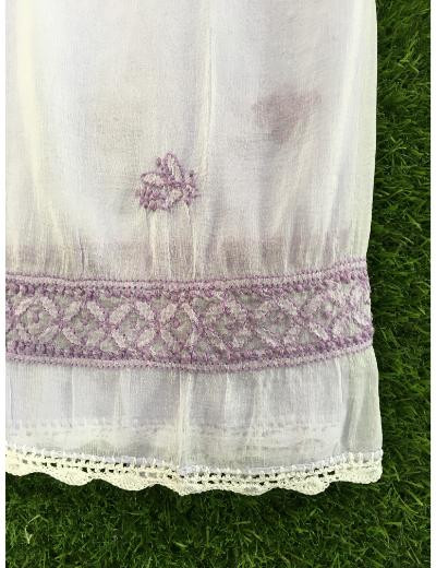 Chhangamal Hand Embroidered Light Blue Colour Cotton Chikankari Suit Piece