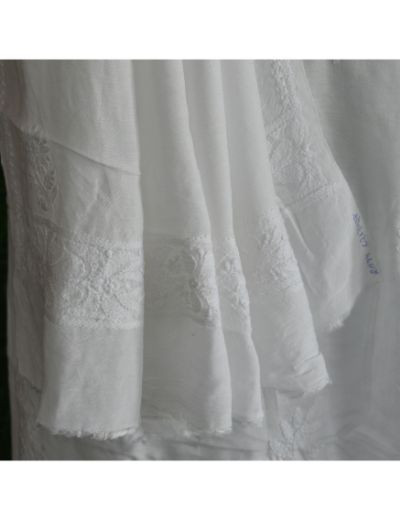 Chhangamal Hand Embroidered Mul-Mul Cotten Chikankari Suit Length