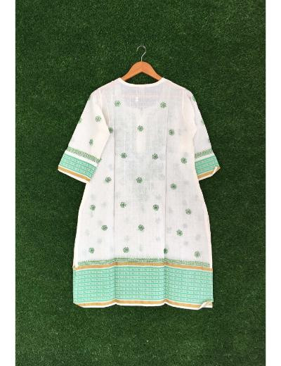 Chhangamal Hand Embroidered Off-White Colour Cotton Chikankari Kurti