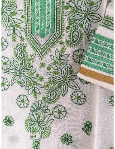 Chhangamal Hand Embroidered Off-White Colour Cotton Chikankari Kurti