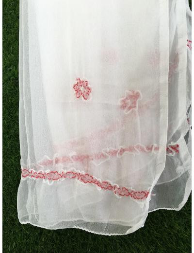 Chhangamal Hand Embroidered Pink Colour Cotton Chikankari Suit Piece