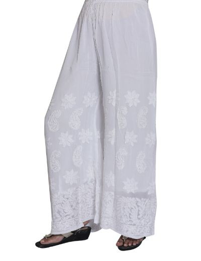 Chhangamal Hand Embroidered Viscous Chikankari Sharara