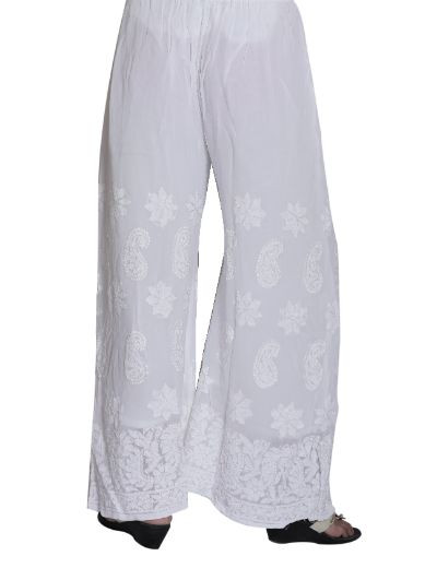Chhangamal Hand Embroidered Viscous Chikankari Sharara