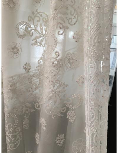 Chhangamal Hand Embroidered White Colour Georgette Chikankari Saree