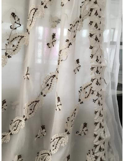 Chhangamal Hand Embroidered White Colour Georgette Chikankari Saree