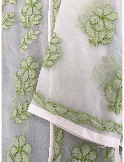 Chhangamal Hand Embroidered White Colour Georgette Chikankari Top