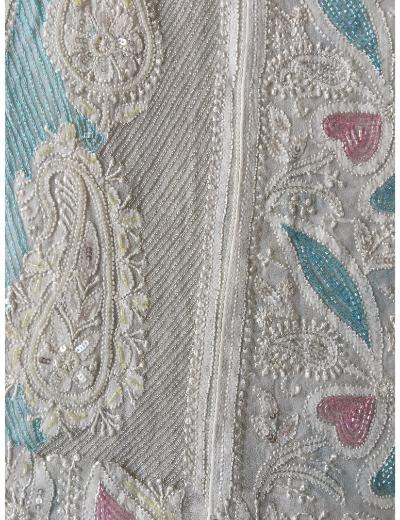 White Pure Georgette Chikankari Anaarkali & Dupatta