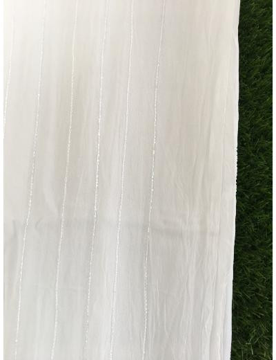 Chhangamal Hand Embroidered White Colour Pure Georgette Chikankari Kurta Dupatta Piece