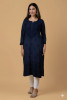 Navy Blue Modal Chikankari Kurta