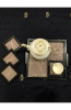 Dark Grey Pure Georgette Chikankari Coaster Set