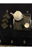 Black Pure Georgette Chikankari Coaster Set