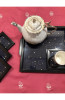 Navy Blue Pure Georgette Chikankari Coaster Set