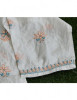 Chhangamal Hand Embroidered Womens White Colour Chanderi Silk Chikankari Short Top