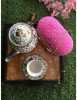 Chhangamal Hand Embroidered Lavender Colour Pure Georgette Chikankari Bag