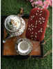 Chhangamal Hand Embroidered Red Colour Pure Georgette Chikankari Bag