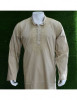 Rohia by Chhangamal Men&#039;s Hand Embroidered Beidge Color Cotton Kurta