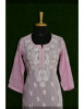Chhangamal Hand Embroidered Womens Pink Colour Modal Chikankari Top