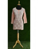 Chhangamal Hand Embroidered Womens Peach Colour Modal Chikankari Top