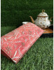 Chhangamal Hand Embroidered Carrot Colour Silk Chikankari Bag