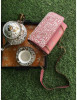 Chhangamal Hand Embroidered Blush Pink Colour Pure Silk Chikankari Bag